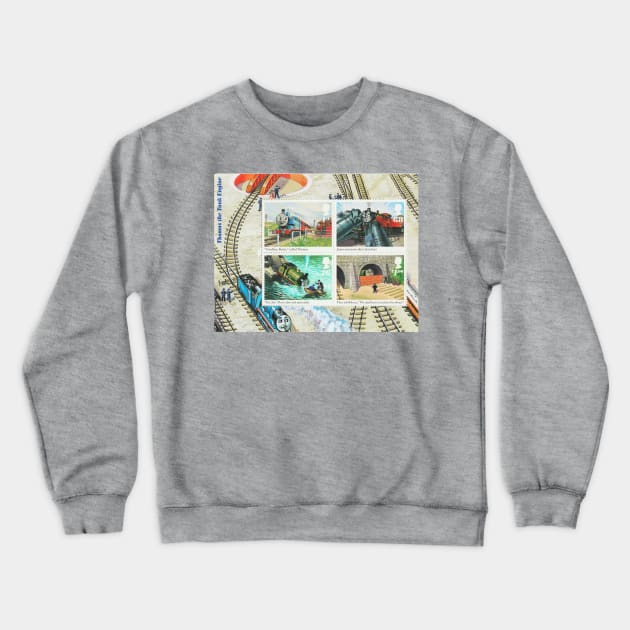 Vintage Thomas the Tank Engine Royal Mail Stamps Crewneck Sweatshirt by sleepyhenry